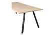 Miniature Table 199x90 in solid oak beige square leg Tablo 8