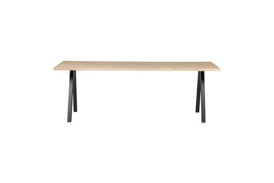 Table 199x90 in solid oak beige square leg Tablo Clipped