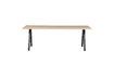 Miniature Table 199x90 in solid oak beige square leg Tablo 1