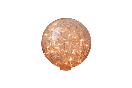 Table lamp 25 cm clear cracked glass ball Clipped