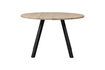 Miniature Table Ø120 in solid beige oak with square legs Tablo 4