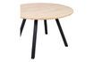 Miniature Table Ø120 in solid beige oak with square legs Tablo 5