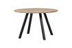 Miniature Table Ø120 in solid beige oak with square legs Tablo 1