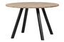 Miniature Table Ø120 in solid beige oak with square legs Tablo Clipped