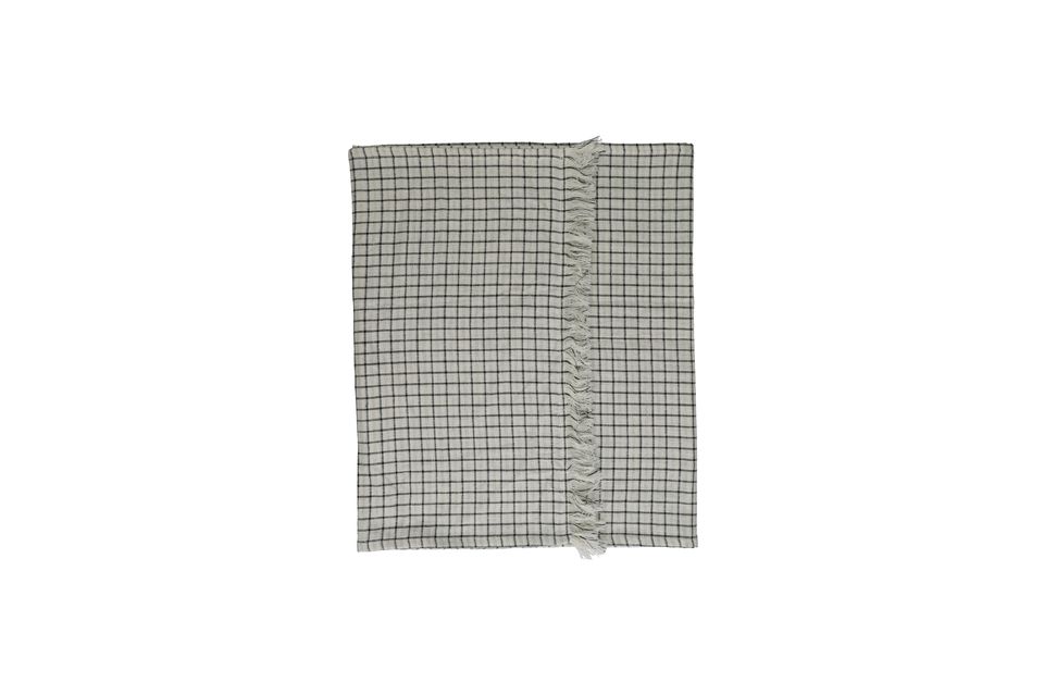 Made of cotton, the Checks & Stripes table runner is extremely resistant