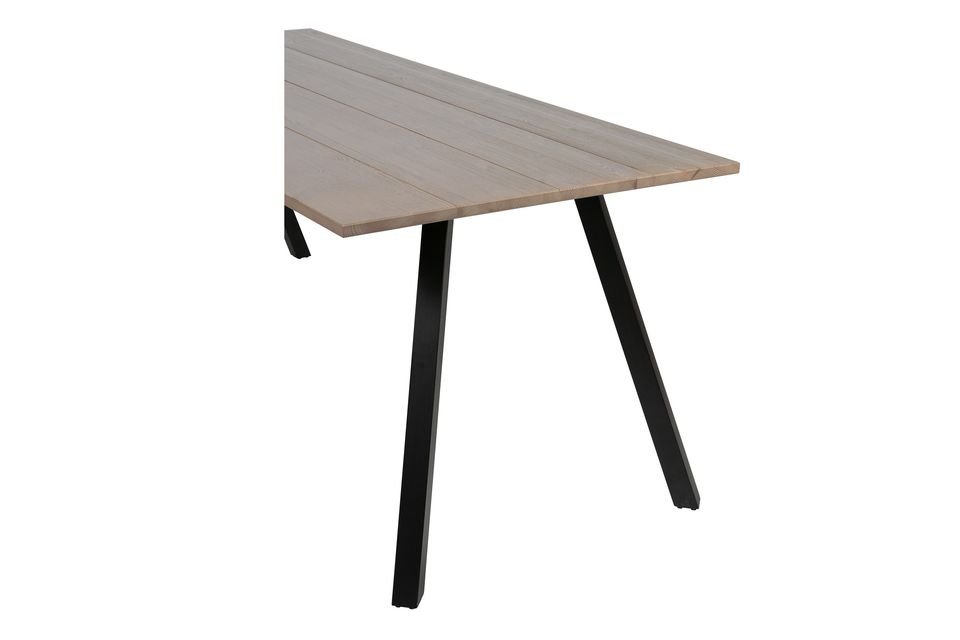 Table top 220 X 90 in beige wood Tablo, elegant and robust