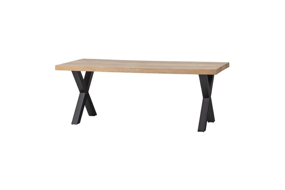 With its whitewashed finish and Alkmaar metal leg, this table is both sturdy and elegant
