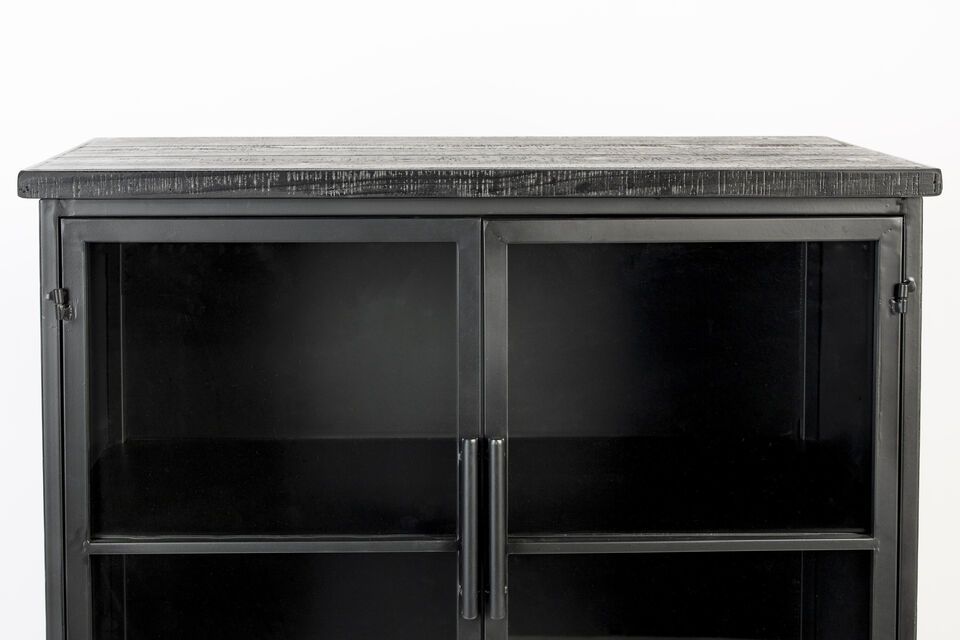 Crafted from finely beveled wood and sturdy metal