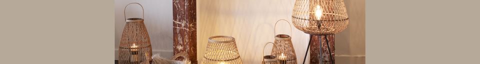 Material Details Tao Braided bamboo lamp