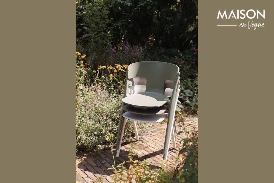 Taupe plastic garden chair Horizon Zuiver
