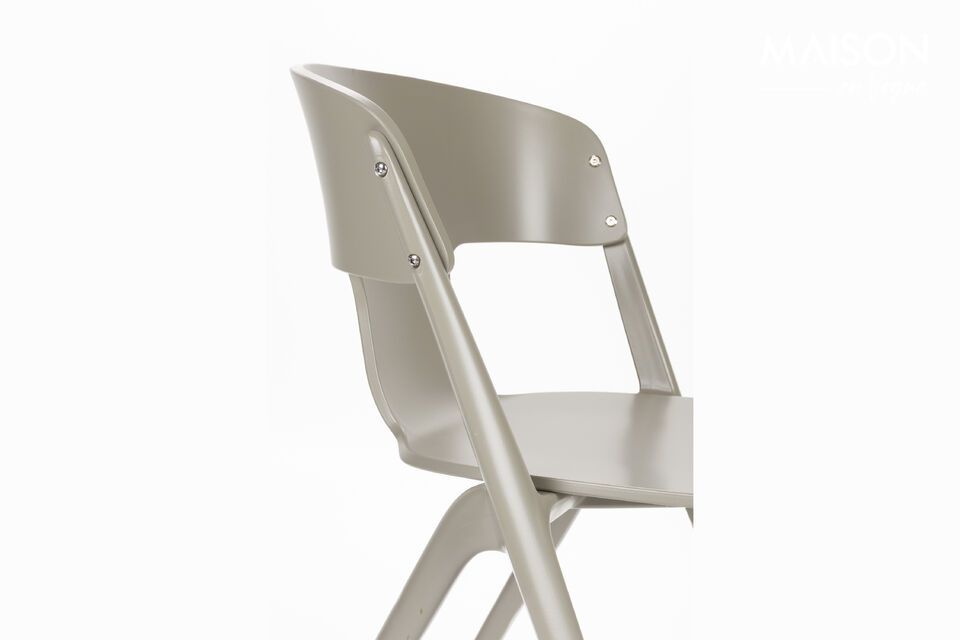 Taupe plastic garden chair Horizon - 10