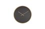 Miniature Time Bandit Clock black and brass Clipped