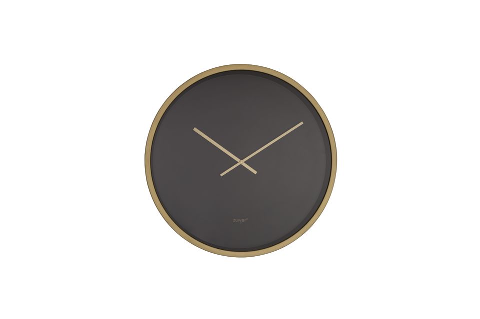 The Time Bandit black / brass clock offers a simple but effective design