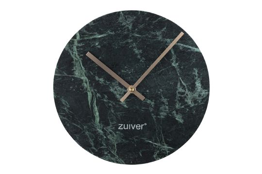 Time Clock in green marble Clipped