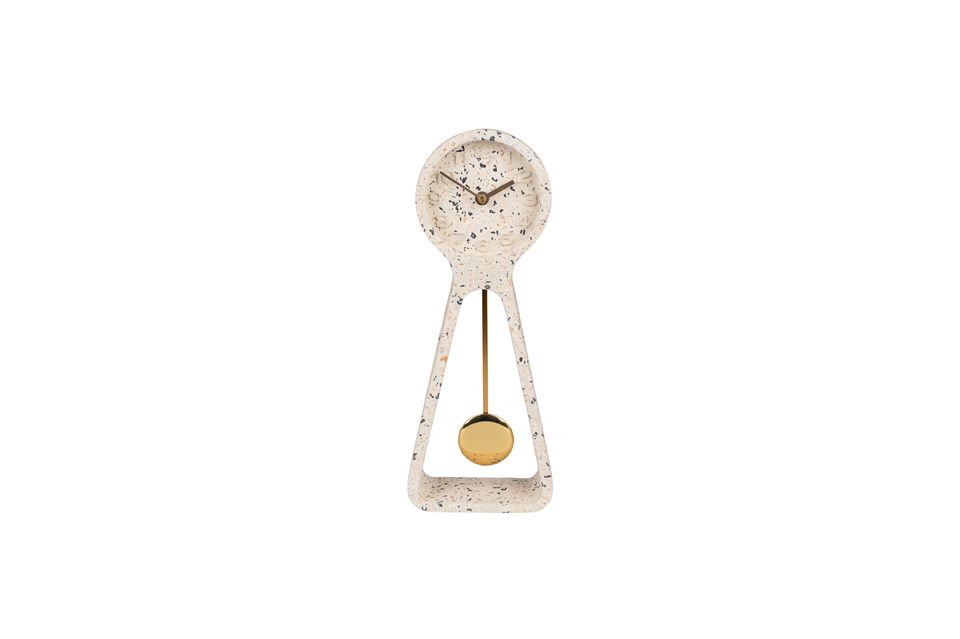 Time terrazzo pendulum clock white - 9