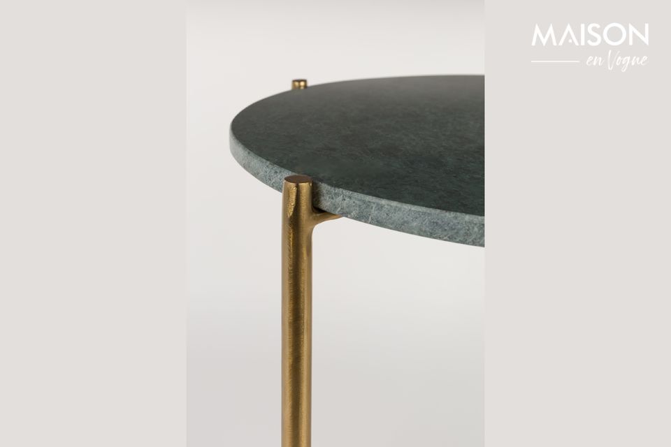 The Timpa green marble side table is a small