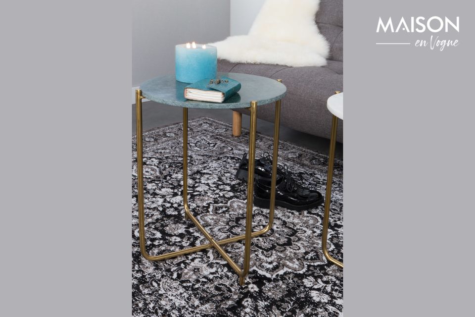 Timpa green marble side table - 6