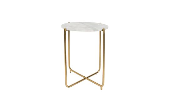 Timpa white marble side table Clipped