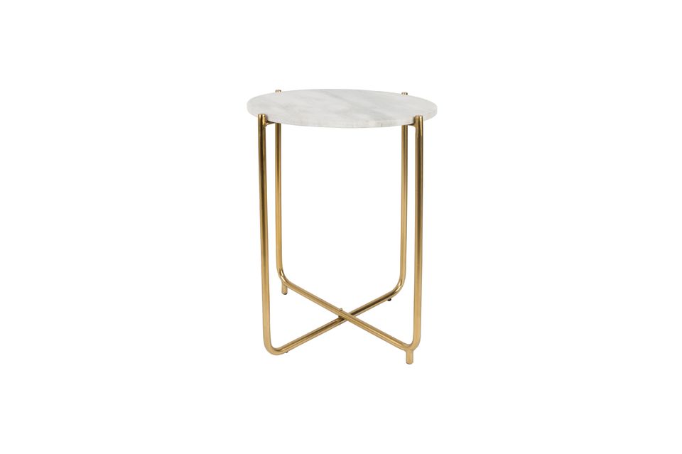 Timpa white marble side table - 6