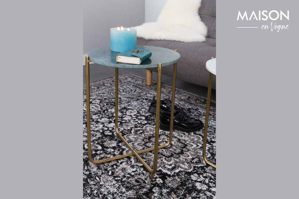 Timpa white marble side table - 5