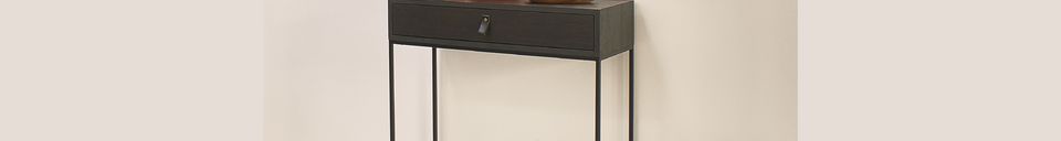 Material Details Tokyo Black Console With Drawer