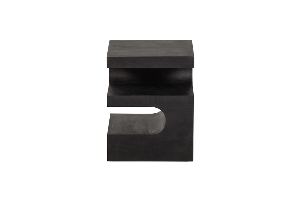 Toma black mango wood side table - 4