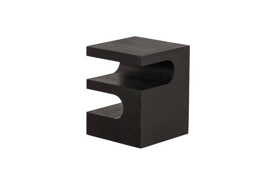 Toma black mango wood side table - 5