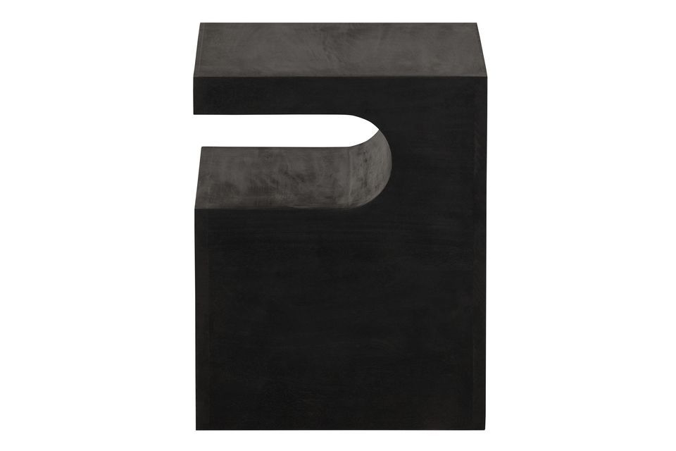 Toma black mango wood side table - 3