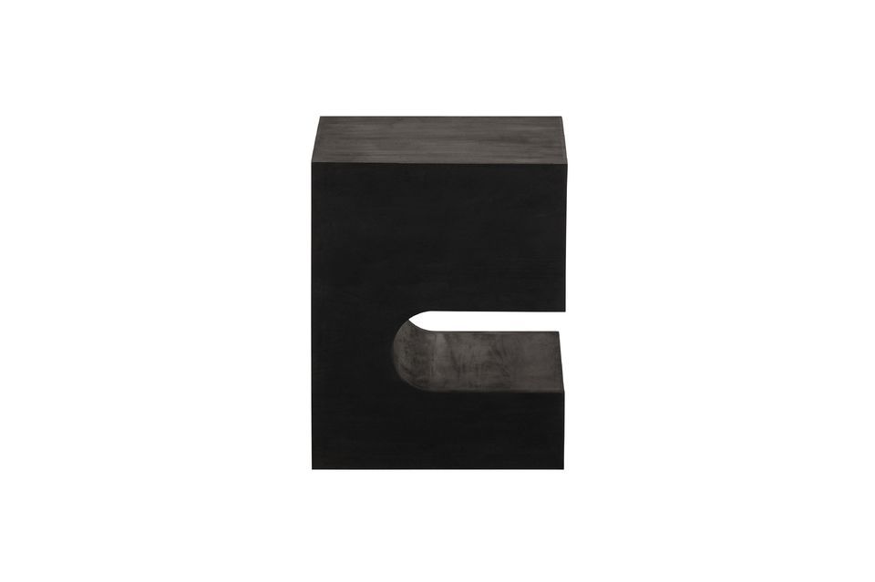 Toma black mango wood side table - 7