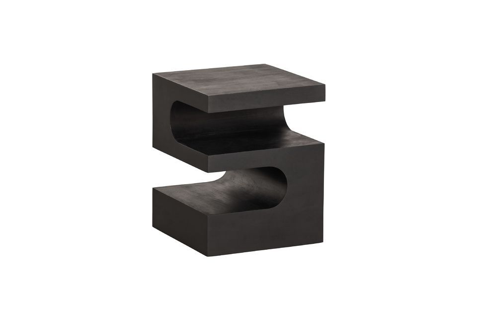 Toma black mango wood side table Woood