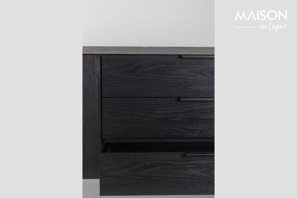The Travis sideboard is distinguished by its clean, straight shapes that give it such a modern look
