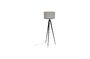 Miniature Trépied Black Grey Floor Lamp Clipped