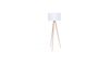 Miniature Trépied White Wood Floor Lamp Clipped