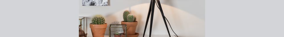 Material Details Tripod black and grey table lamp