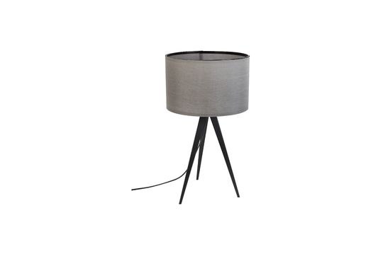 Tripod black and grey table lamp Clipped