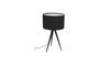 Miniature Tripod Black Table Lamp Clipped