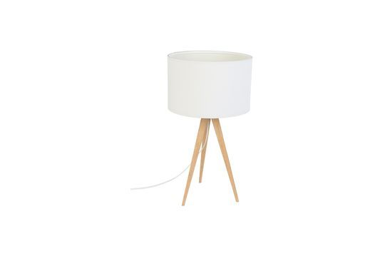 Tripod White Wood Table Lamp