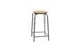 Miniature Troquet stool in metal and rattan Clipped