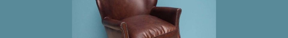 Material Details Turner leather armchair
