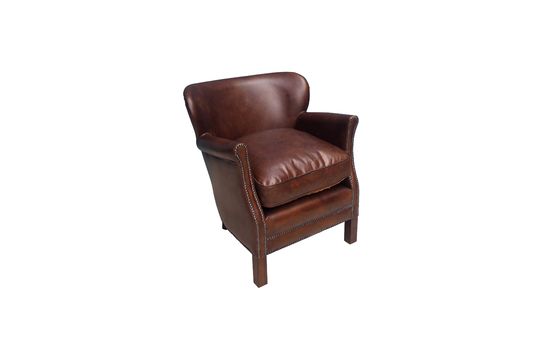 Turner leather armchair Clipped