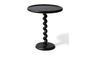 Miniature Twister black aluminum side table Clipped