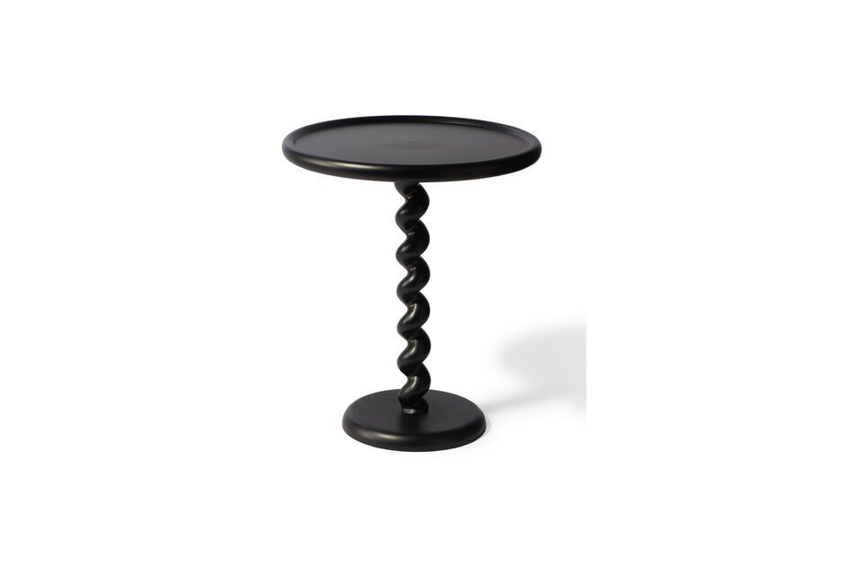 Twister black aluminum side table Pols Potten