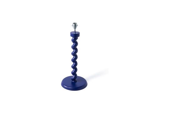 Twister dark blue aluminum lamp base Clipped