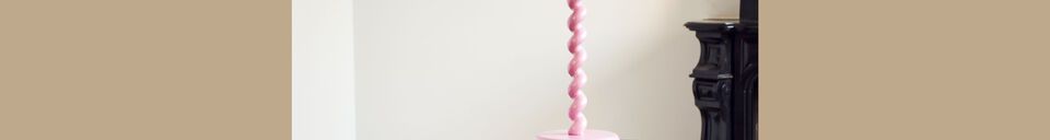 Material Details Twister pink aluminum lamp base