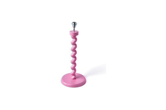 Twister pink aluminum lamp base Clipped