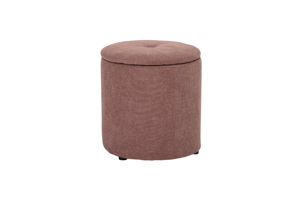 A glamorous and refined spirit emanates from this Varessia upholstered pouffe covered in luxurious
