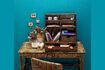 Miniature Veracruz brown rattan desk 2