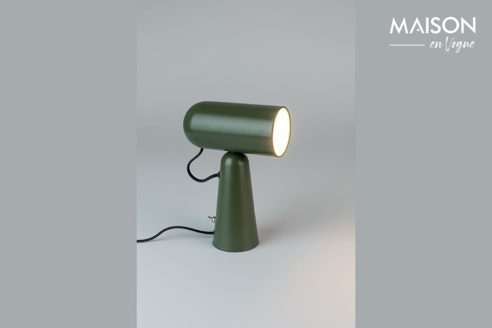 Pretty discreet but efficient desk lamp with simple shapes.