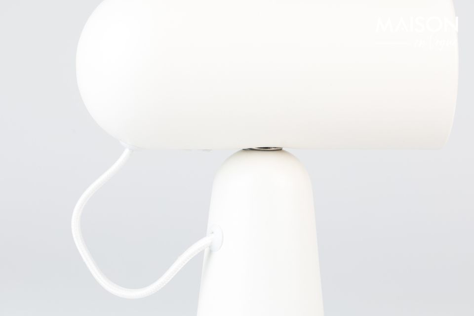 Aesthetic and practical, the white Vesper desk lamp is a basic furniture fixture