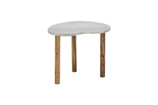 Vigdis marble and wood coffee table